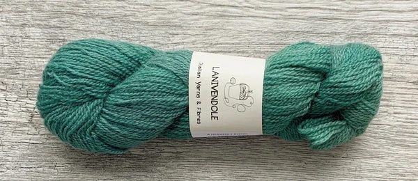 skein of light green cashmere heavenly blend yarn