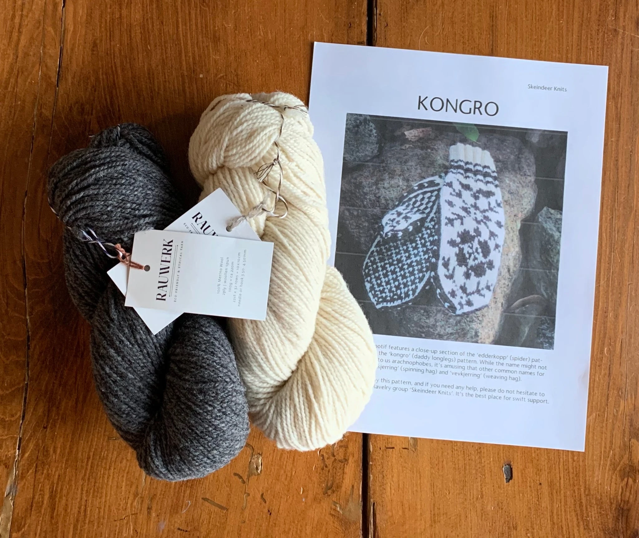 Kongro Mitten Kits - Skeindeer and Rauwerk - Farm to Cable Yarns