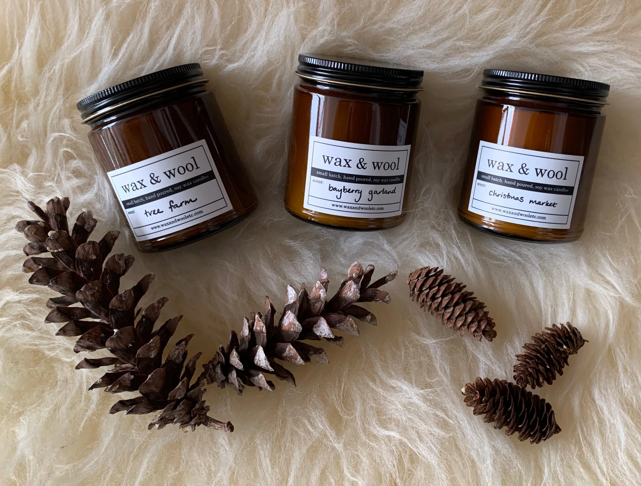 Wax & Wool - Hand Poured Soy Candles - Farm to Cable Yarns