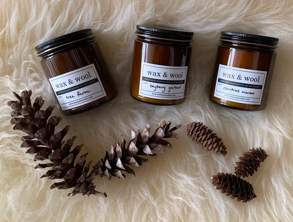 Wax & Wool - Hand Poured Soy Candles - Farm to Cable Yarns