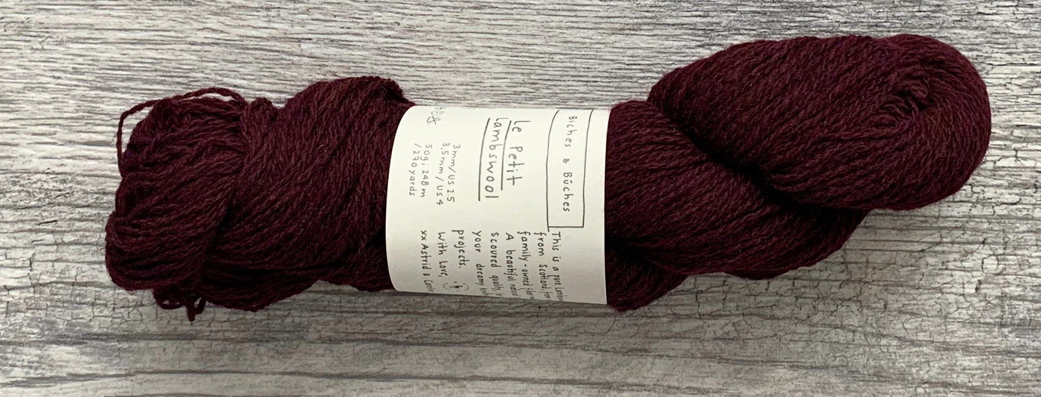 BICHES & BÛCHES - LE PETIT LAMBSWOOL - Farm to Cable Yarns
